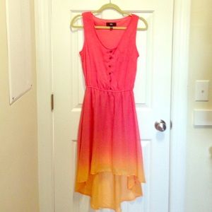 Perfect summer hi low sleeveless dress