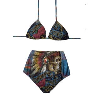Grateful Dead "Stella Blue" Highwaisted Bikini
