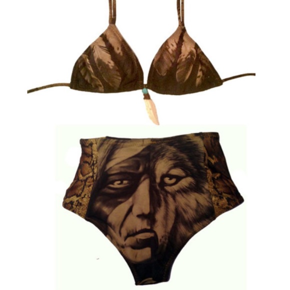 Falcon and the Wolf highwaisted Teekini Bikini - Picture 2 of 3