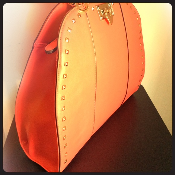Orange big Gold plated purse