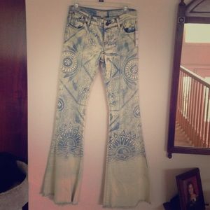 Free People Bali Wash Flared Jeans