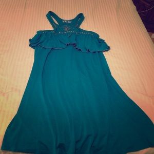 Teal flow dress