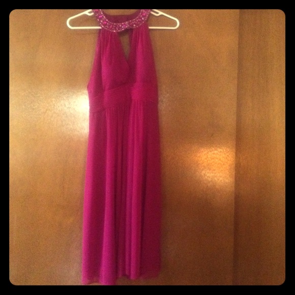 Magenta/Fuscia David's bridal dress