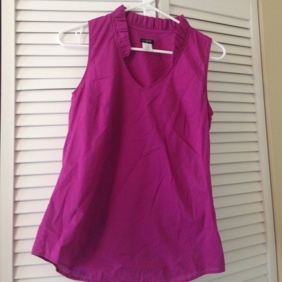 j.crew magenta blouse, 0