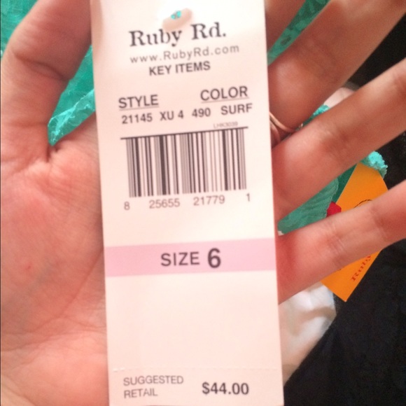 Ruby Rd teal blouse - Picture 2 of 2