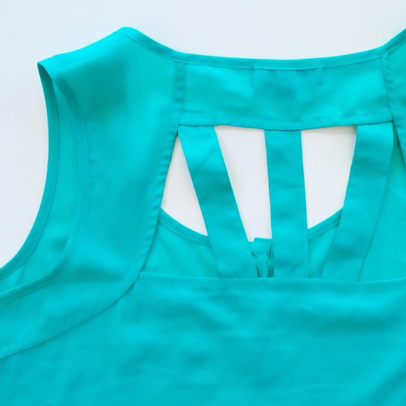 Turquoise Cutout Top