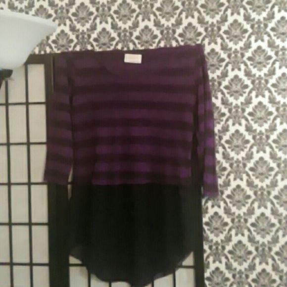 Purple and Black Striped Top - Picture 1 of 1