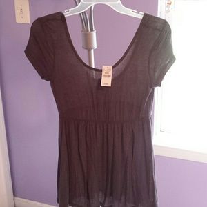 NWT Grey babydoll top size small .   3 for  $12
