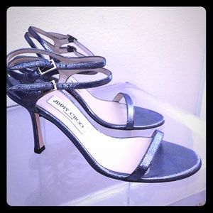 Jimmy Choo metallic purple sandals