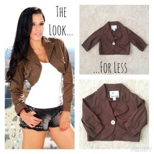 SALE: NWOT Kensie Cropped Brown Jacket