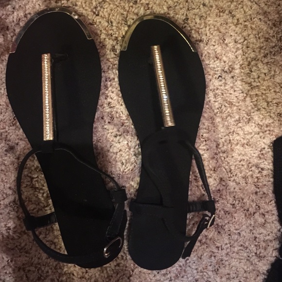 brand new never worn black sandals