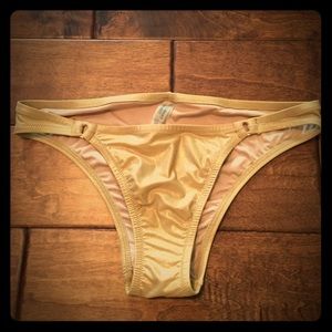 Victoria's Secret metallic gold bikini bottom