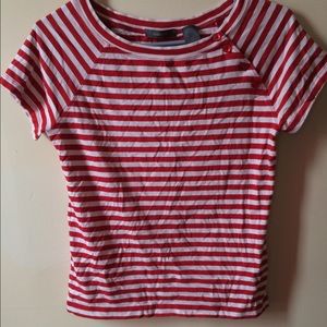 Red and white striped shirt