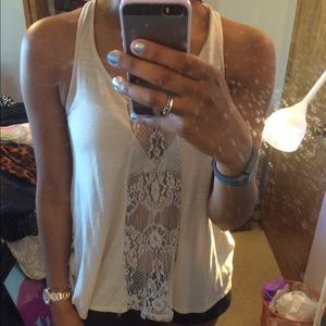 Creme lace S Xhilaration tank top