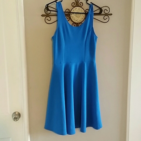 Blue skater dress