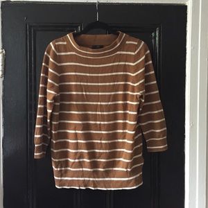Striped boatneck cashmere sweater