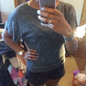 The Limited S charcoal 1/4 sleeve shirt.