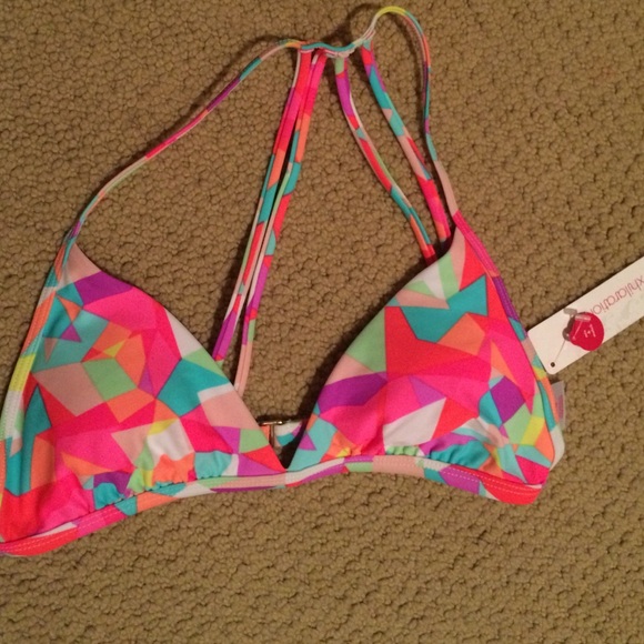 Patterns bikini triangle top