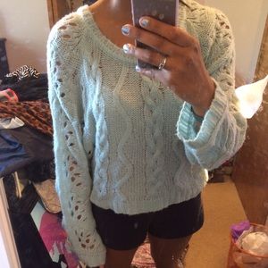 Sea foam Xhilaration green sweater. Size L