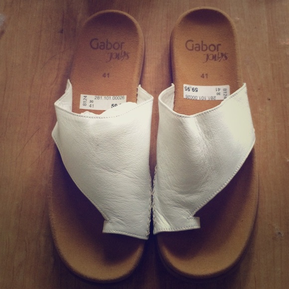 White sandals
