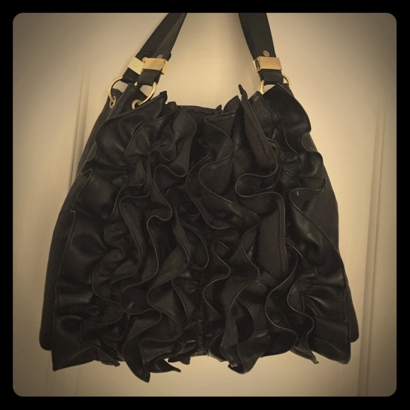 Rampage Handbags - ‼️SOLD‼️ Black Rampage Ruffle bag