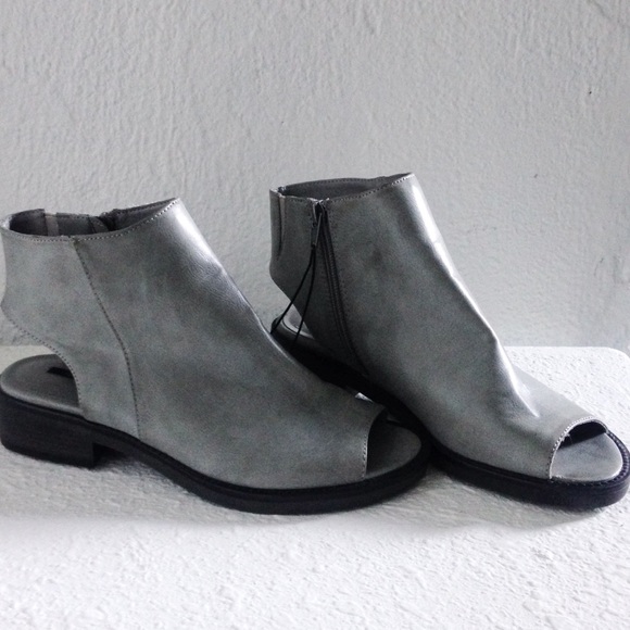 Open toe cut out heel booties