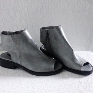 Open toe cut out heel booties