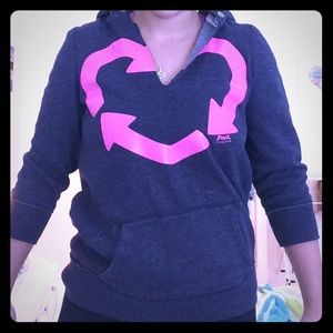 VS Pink 3/4 sleeve hoodie