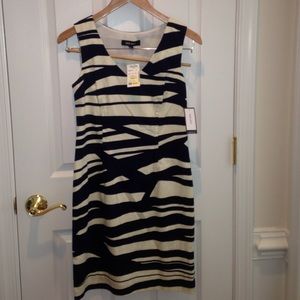 Nine West Dress/blue & cream