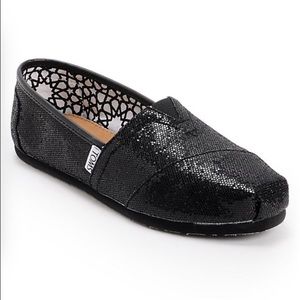 Classic Black Glitter Toms