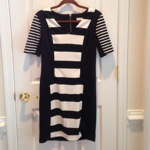 Dress black and off white