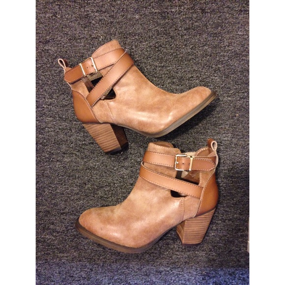 Tan booties