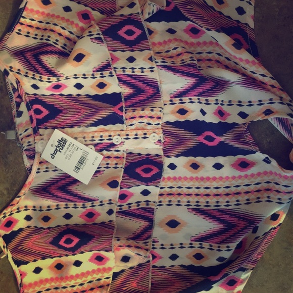 Charlotte Russe crop top with tie