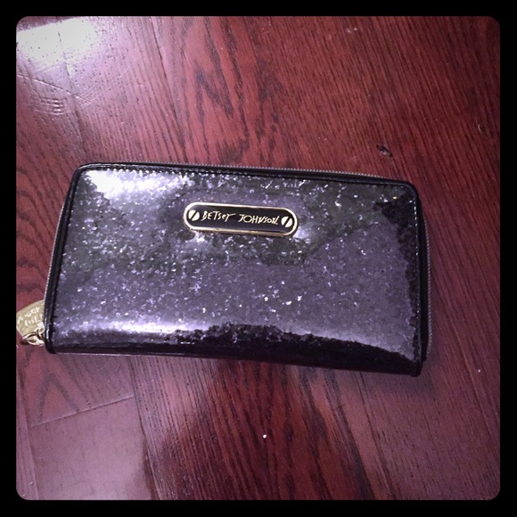 Betsy Johnson glitter wallet