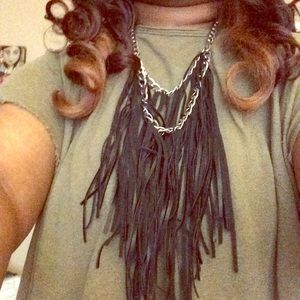 Fringe & Chain Forever 21 Necklace