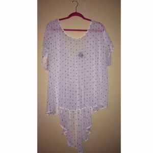 Torrid Sheer Hi-Low Cross Top