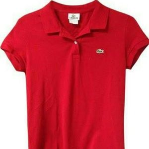 💓 Reserved💓Woman Lacoste red shirt.  Like new