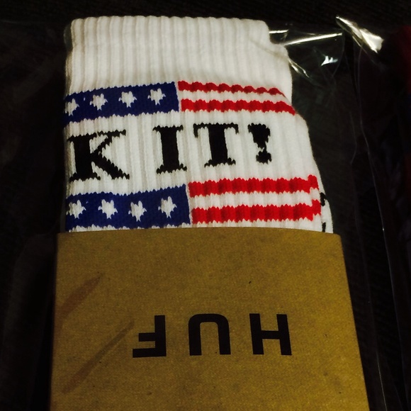 White huf socks
