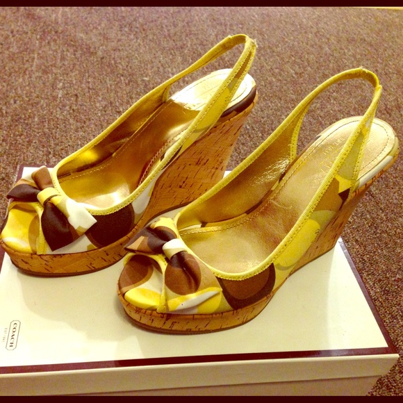 Coach wedge shoes, new with box!