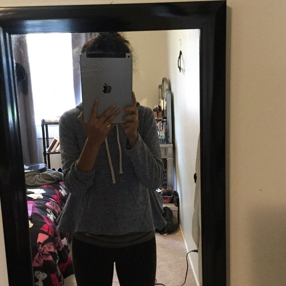 Blue Peplum Hooded Sweater - Picture 4 of 4