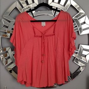 Ella Moss Salmon Top