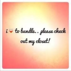 💕💕💕I give 15% discount on bundled items😘😘😘