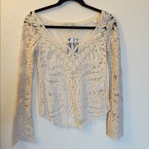 ✨NWT✨ crochet long sleeve top