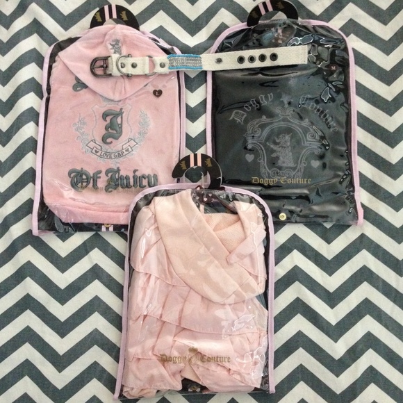 Juicy Couture Pink dog Hoodies & Collar