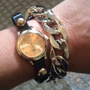 Black and gold watch/bracelet combo. NWT
