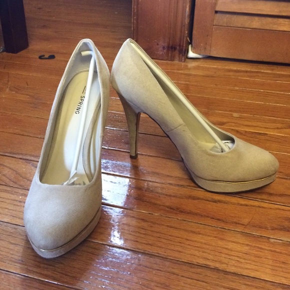 Velvet Nude Heels