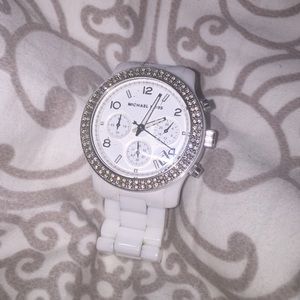 MICHAEL KORS White Opal Pearized Ceramic Watch