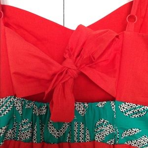 Edme and Esyllte Deep Orange Peak-A-Boo Dress