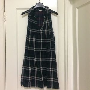 Racer back sleeveless madras dress