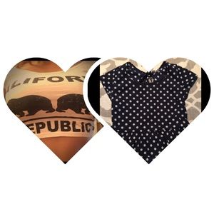 Bundle crop top & polkadot top
